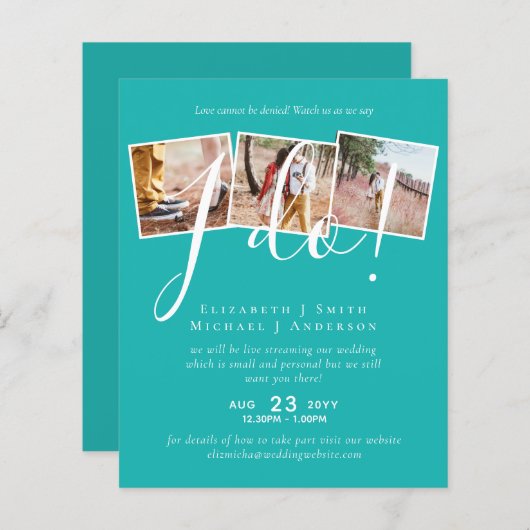 Livestreaming Bekijk ons dat ik het doe! FOTO Wedd (Voorkant / Achterkant)