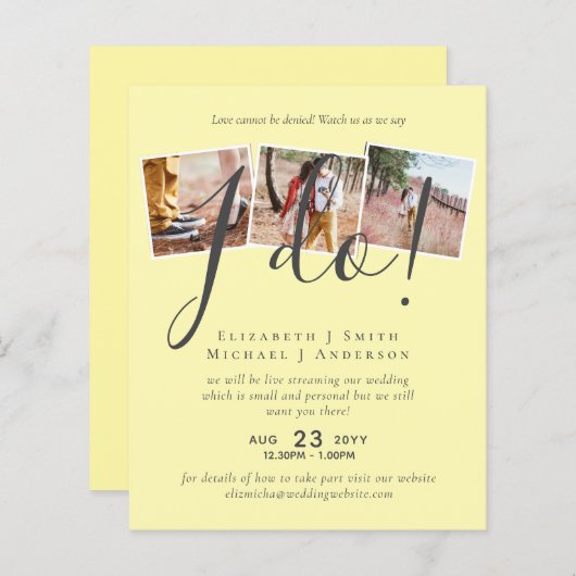 Livestreaming Bekijk ons dat ik het doe! FOTO Wedd (Voorkant / Achterkant)