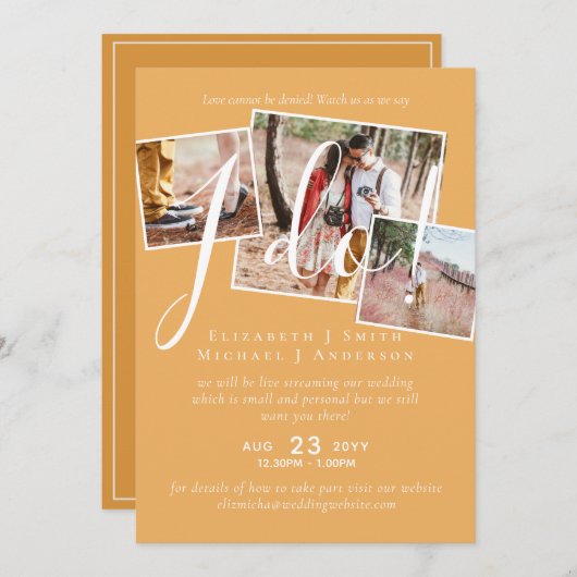 Livestreaming Bekijk ons dat ik het doe! FOTO Wedd (Voorkant / Achterkant)