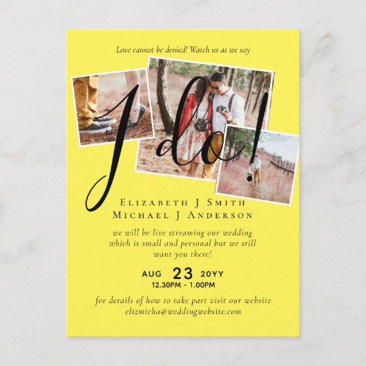 Livestreaming Bekijk ons dat ik het doe! FOTO Wedd Briefkaart (Voorkant)