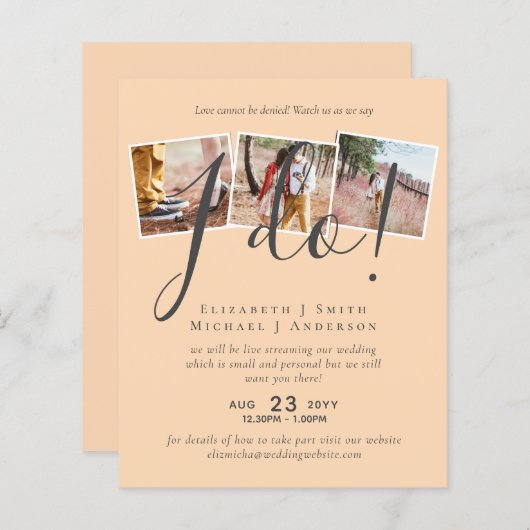 Livestreaming Kijk hoe we zeggen: I Do! FOTOHuweli (Voorkant / Achterkant)