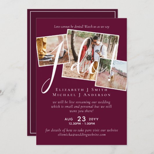 Livestreaming Kijk ons 'I Do' zeggen! FOTOHUWELIJK (Voorkant / Achterkant)