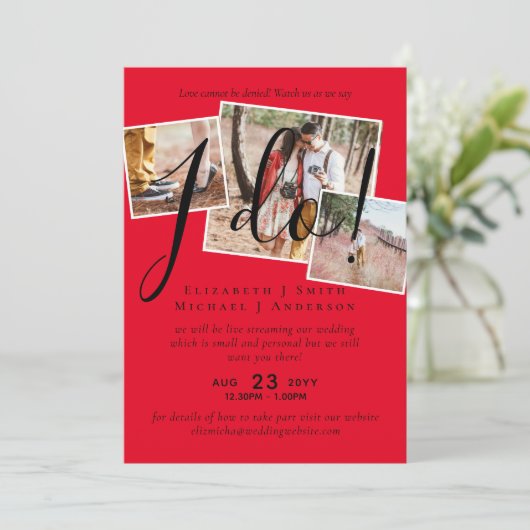 Livestreaming Kijk ons 'I Do' zeggen! Huwelijksrep (Staand voorkant)