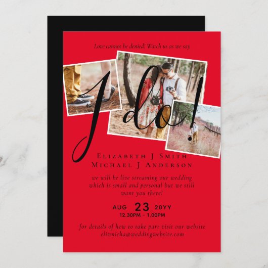 Livestreaming Kijk ons 'I Do' zeggen! Huwelijksrep (Voorkant / Achterkant)