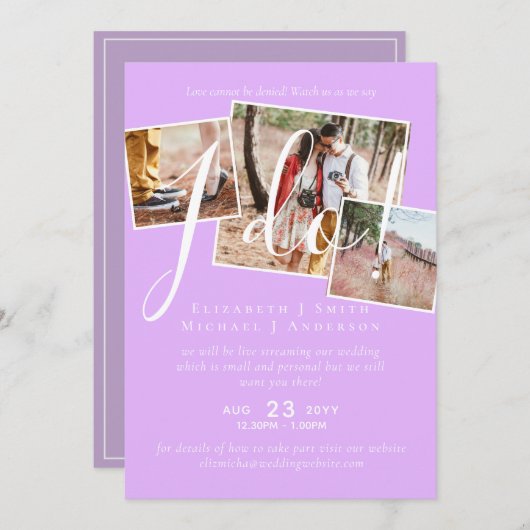 Livestreaming Kijk ons 'I Do' zeggen! Huwelijksrep (Voorkant / Achterkant)