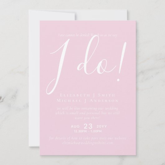 Livestreaming Wedding nodigt uit - kijk hoe we zeg (Voorkant)