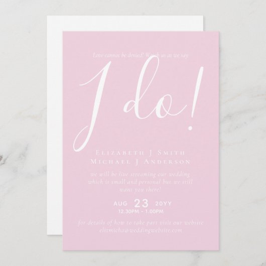 Livestreaming Wedding nodigt uit - kijk hoe we zeg (Voorkant / Achterkant)