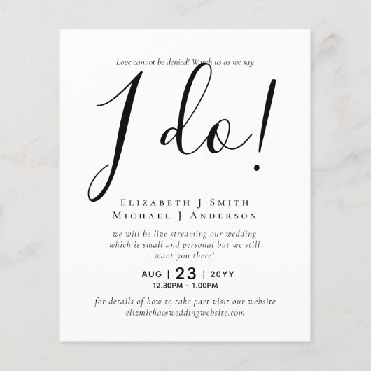 Livestreaming Wedding nodigt uit - kijk hoe we zeg (Voorkant)