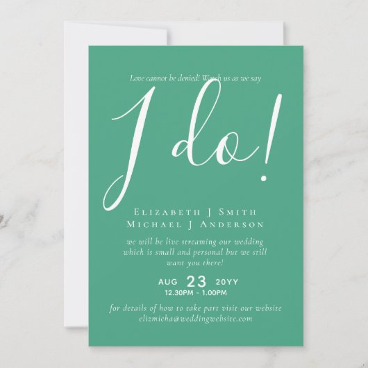 Livestreaming Wedding nodigt uit - kijk hoe we zeg (Voorkant)