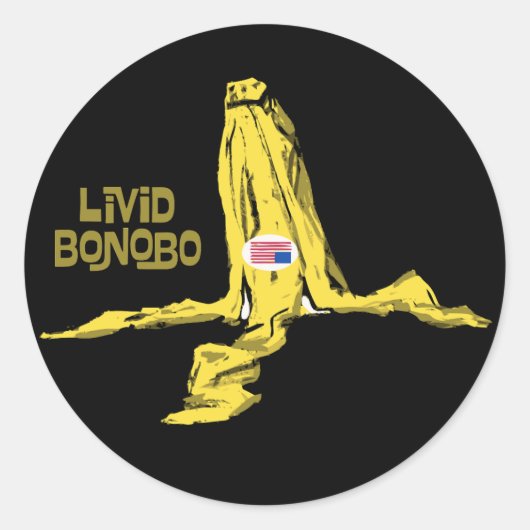 LIVID BONOBO RONDE STICKER (Voorkant)