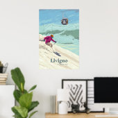 Livigno Skigebied Reisposter Poster (Thuiskantoor)