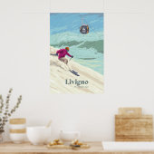 Livigno Skigebied Reisposter Poster (Keuken)