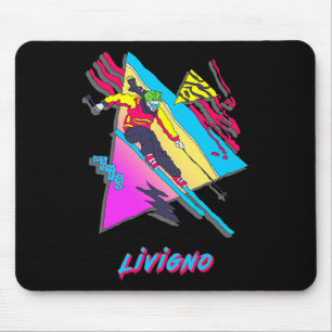 Livigno Vibrant Ski Skier Sneeuwski Driehoeken GR Muismat