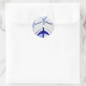 Livin' Feathers Ronde Sticker (Tas)