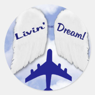 Livin' Feathers Ronde Sticker