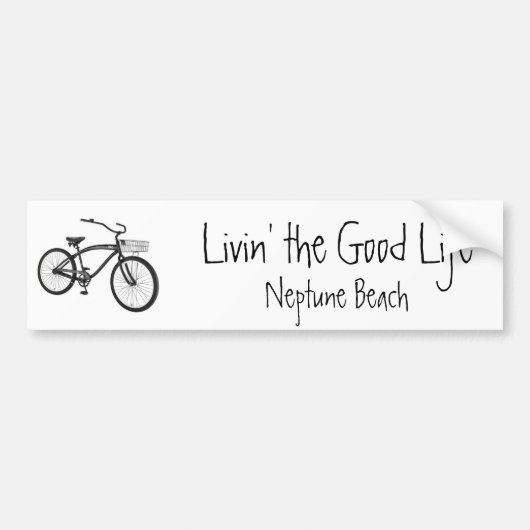 Livin het Goede Leven, Cruiser, Neptune Beach Bumpersticker (Voorkant)