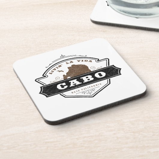 Livin La Vida Cabo | Cabo San Lucas Bier Onderzetter (Linkerzijde)