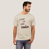 Livin La Vida Delco rood zwart grijs T-shirt (Voorkant volledig)