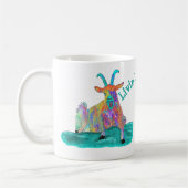 Livin La Vida Goata Funny Screaming Goat Design Koffiemok (Links)