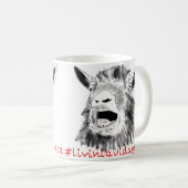 Livin La Vida Goata Funny Screaming Goat Drawing Koffiemok (Voorkant rechts)
