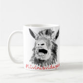 Livin La Vida Goata Funny Screaming Goat Drawing Koffiemok (Links)