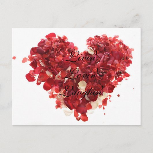 Livin' Lovin' Laughin' Briefkaart (Voorkant)