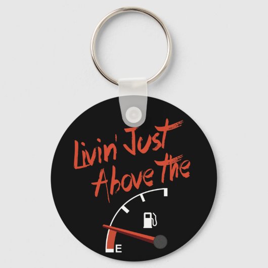 Livin’ net boven de E Sleutelhanger (Voorkant)