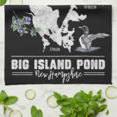 Livin op Island Time Big Island Pond NH Bar Towel Theedoek (Gevouwen)