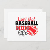 Livin That Baseball Mom Life Briefkaart (Voorkant / Achterkant)