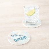 Livin' the Dream Sky Achtergrond Zandsteen Onderzetter (Zijkant)