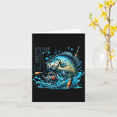 Livin' The Reel Life Crape Fishing Lovers Fisherma Kaart (Gele Bloem)