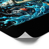 Livin' The Reel Life Crape Fishing Lovers Fisherma Poster (Hoek)