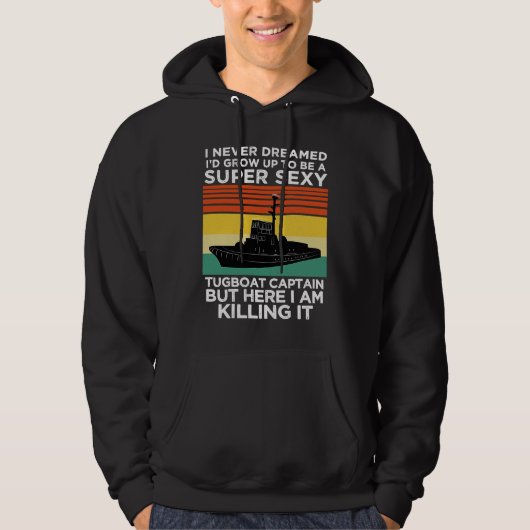 Livin' the Tug Boat Life Hoodie (Voorkant)