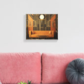 Living 2 Art Deco Uitgerekte Canvas Print (Insitu (Woonkamer))
