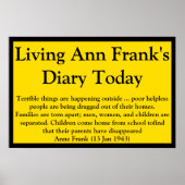 Living Ann Frank's Diary Quote Poster (Voorkant)