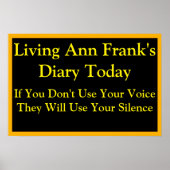 Living Ann Frank's Diary Speak Up Poster (Voorkant)