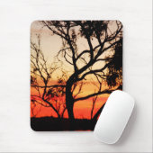 Living Art: Sunset Natuur Silhouette Mousepad Muismat (Met muis)
