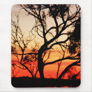 Living Art: Sunset Natuur Silhouette Mousepad Muismat