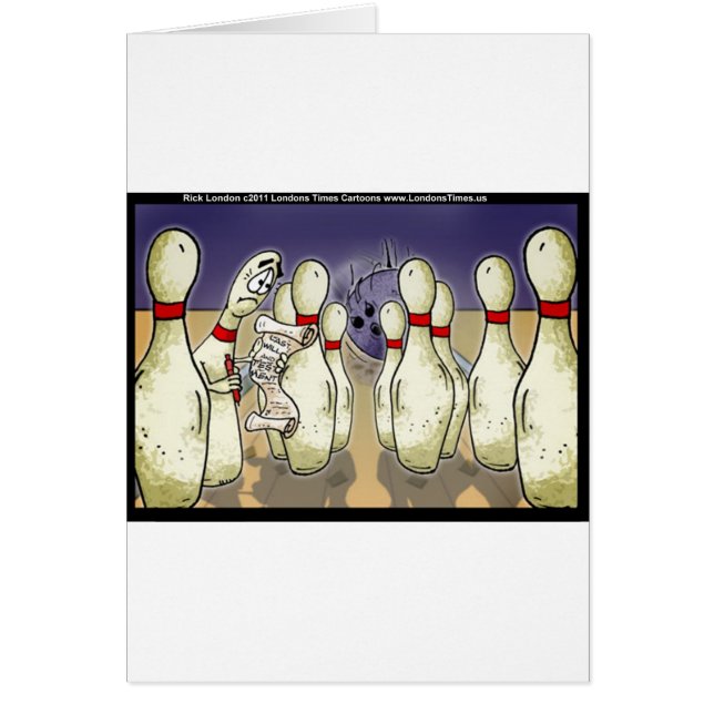 Living Bowling Pin zal funny geeft T - shirts Kaar (Voorkant)