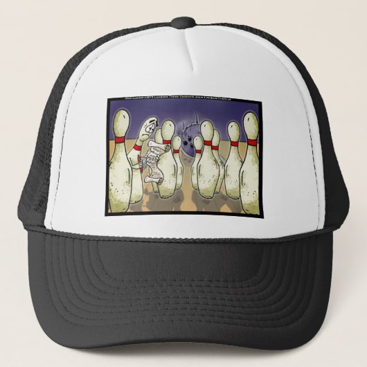 Living Bowling Pin zal funny geeft T - shirts Kaar Trucker Pet (Voorkant)