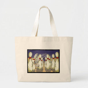 Living Bowling zal funny Gift, T - shirts, Kaarten Grote Tote Bag