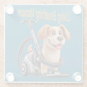 Living Breathing Vacuum Dog Glazen Onderzetter (Achterkant)