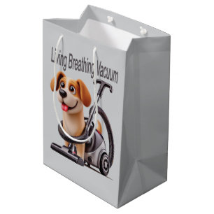 Living Breathing Vacuum Dog Medium Cadeauzakje