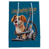 Living Breathing Vacuum Dog Medium Cadeauzakje (Achterkant)