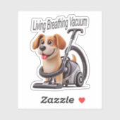 Living Breathing Vacuum Dog Sticker (Vel)