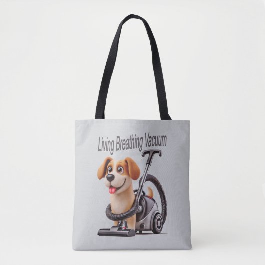 Living Breathing Vacuum Dog Tote Bag (Voorkant)