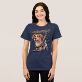 Living Breathing Vacuum Dog Tri-Blend Shirt (Voorkant volledig)
