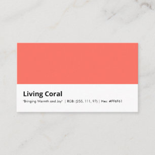 Living Coral Color Consulting Branding Identiteit Visitekaartje
