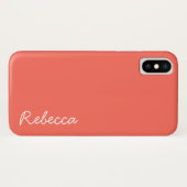 Living Coral White Typografie Case-Mate iPhone Case (Achterkant (horizontaal))
