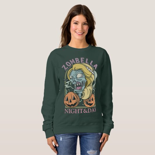 Living-Dead Halloween Sweatshirt voor Spooky Seaso (Voorkant volledig)